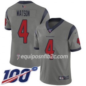 Camiseta Hombre NFL Houston Texans Deshaun Watson 4 Nike Gris 100th
